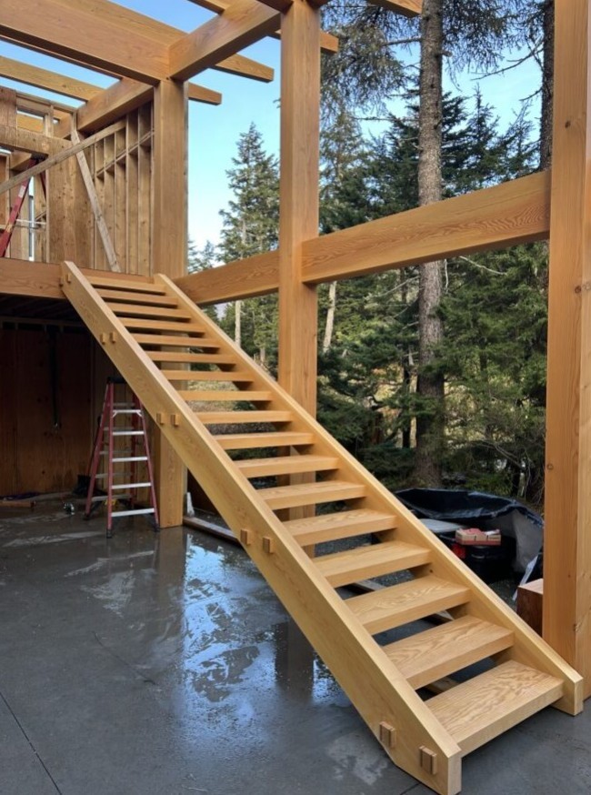 Installed stair